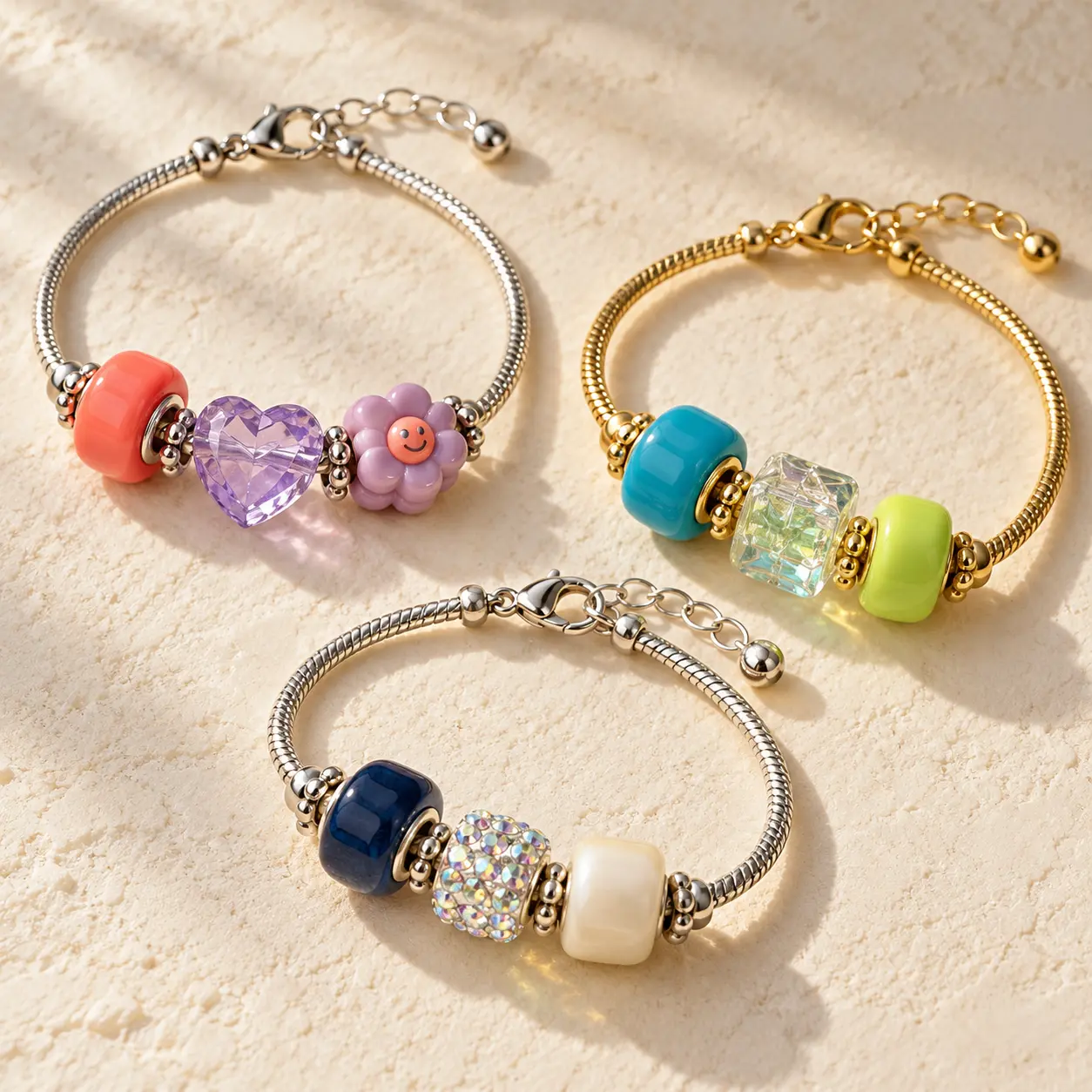 Colorful beaded bracelets