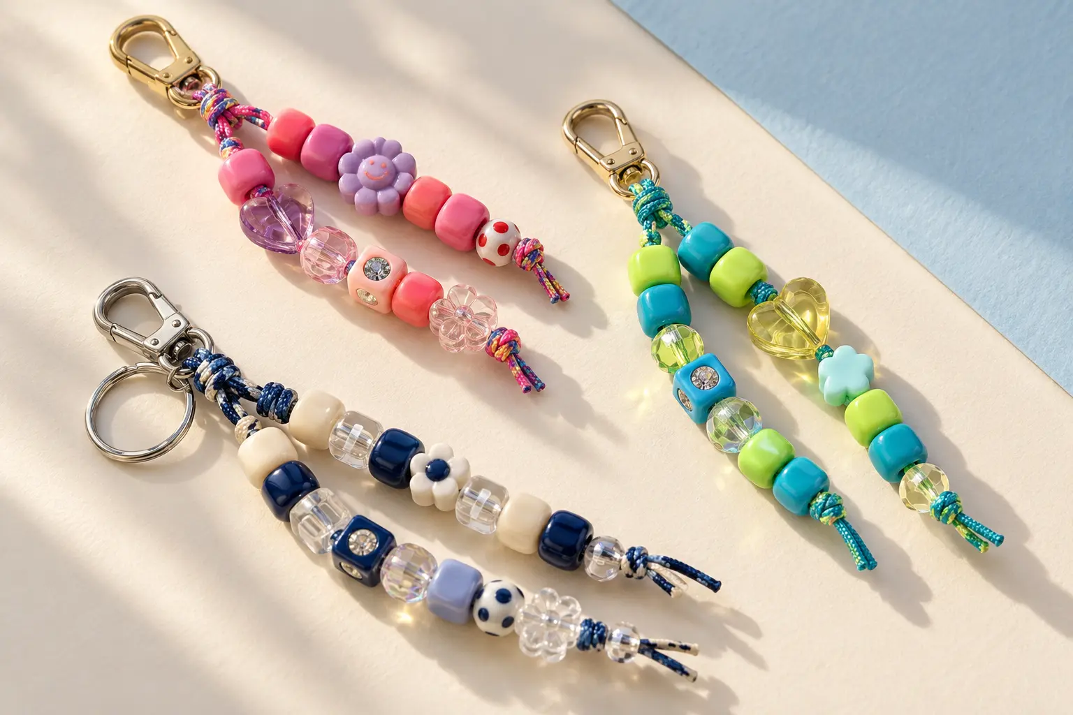 finished beaded bag charms